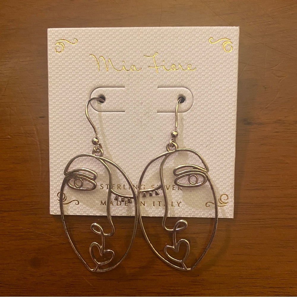 Mia Fiore Sterling Silver Silhouette Earrings